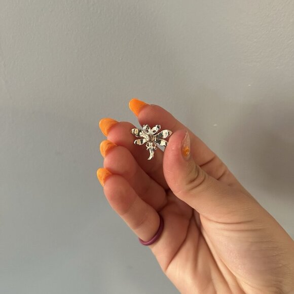 Silver Blue Red Dragonfly Pin Jewels Lapel Small Collector Jewelry Vintage - Picture 2 of 6